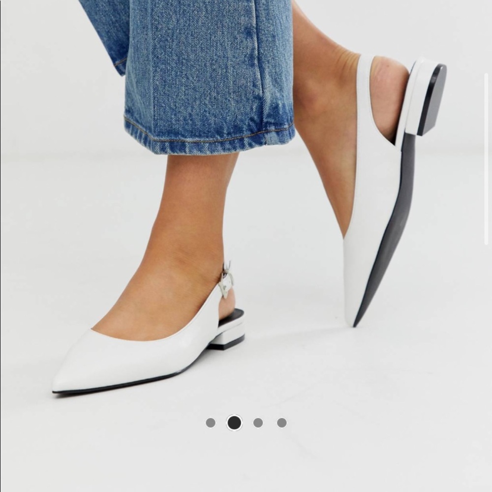 Raid revel white sling back flats